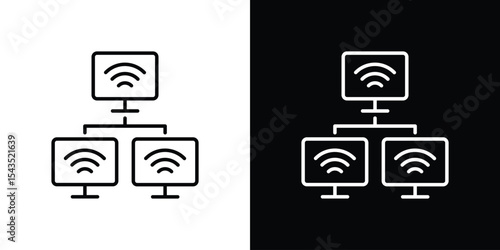 Local network icon filled flat sign concept for web design.