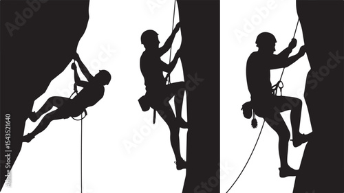 Climber Rappelling Down Cliff Silhouette

Extreme Rappelling Action Vector Scene

Mountain Rappelling Gear Silhouette Design

Rappeller Hanging on Rock Face Vector Art

Vertical Descent Adventure Silh