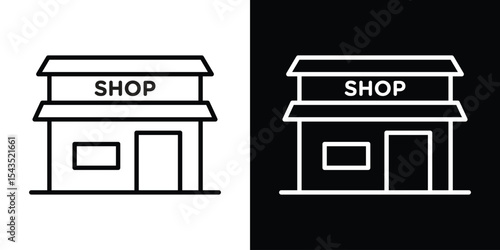 Local store icon filled flat sign concept for web design.
