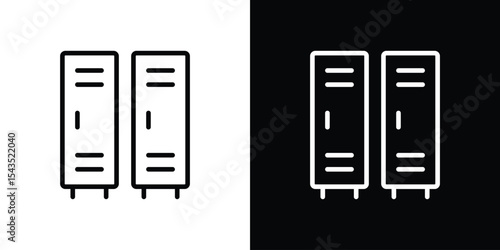 Locker icon collection. line stroke icon. EPS 10