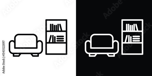 Lounge icon filled flat sign concept for web design.
