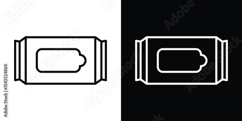 Makeup remover wipes icon filled flat sign concept for web design.