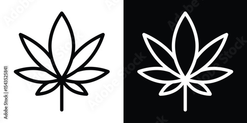 Marijuana icon filled flat sign concept for web design.
