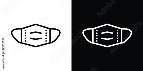 Mask face icon filled flat sign concept for web design.