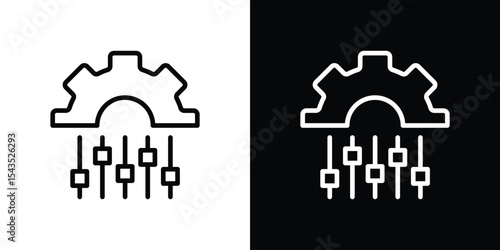 Mass customization icon filled flat sign concept for web design.