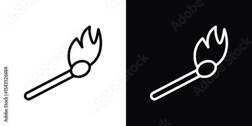 Matches icon filled flat sign concept for web design.