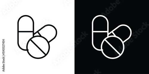 Medicine icon filled flat sign concept for web design.