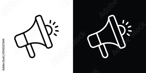 Megaphone icon collection. line stroke icon. EPS 10
