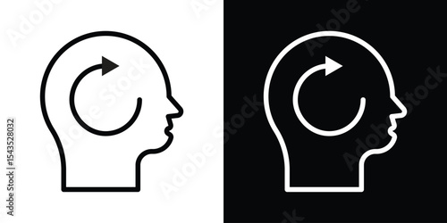 Memory recall icon filled flat sign concept for web design.
