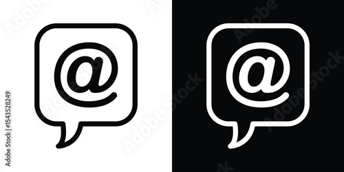 Mentions icon filled flat sign concept for web design.
