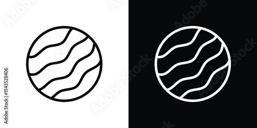 Mercury icon filled flat sign concept for web design.