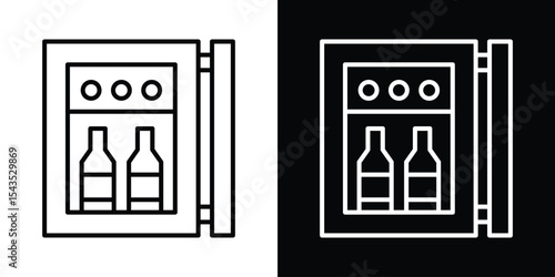 mini bar icon filled flat sign concept for web design.