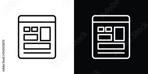 Mood board icon filled flat sign concept for web design.