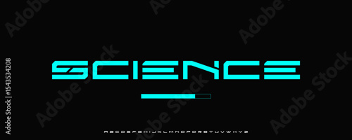 Sci-fi squared alphabet, futuristic techno letters, wide robotic font for digital UI logo, urban headline, machine-inspired typography, space-age typographic design. Vector typeset.