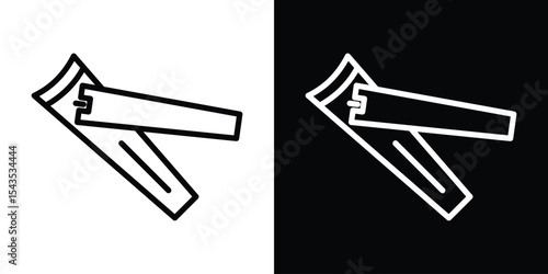 Nail clipper icon filled flat sign concept for web design.