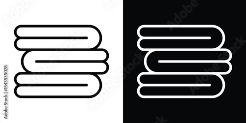 Neat fold clothes icon filled flat sign concept for web design.