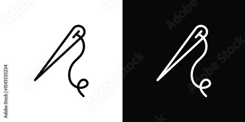 Needle icon filled flat sign concept for web design.
