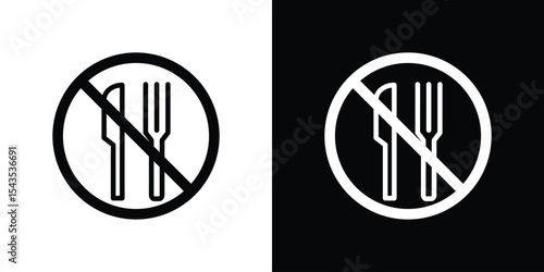 No food icon filled flat sign concept for web design.
