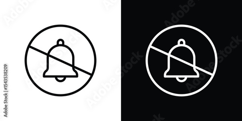 Notification off icon filled flat sign concept for web design.