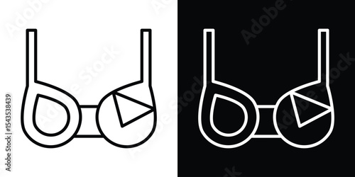 Nursing bra icon filled flat sign concept for web design.