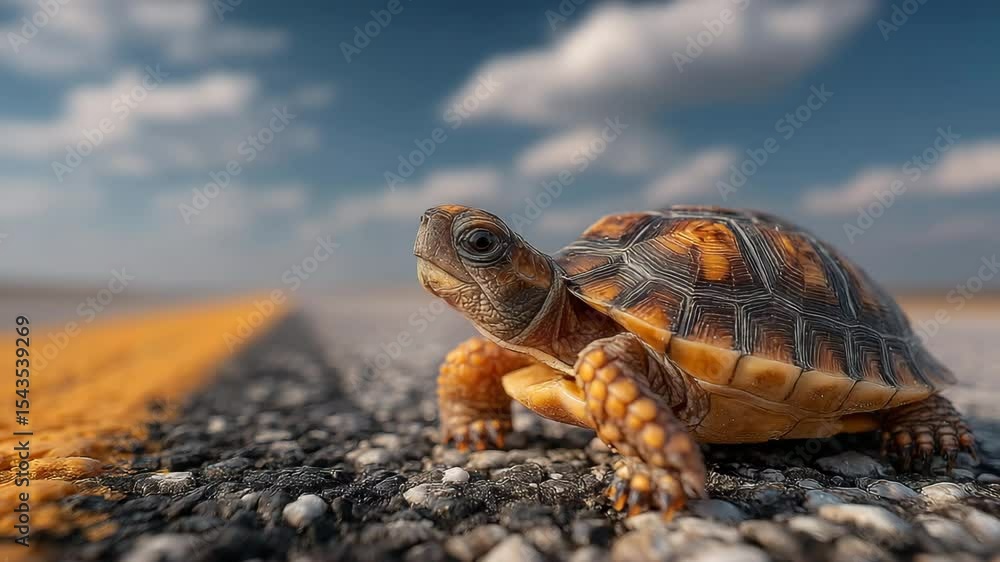Baby turtle crossing the road Baby turtle crossing the road