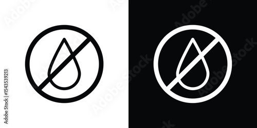 Oil free icon filled flat sign concept for web design.