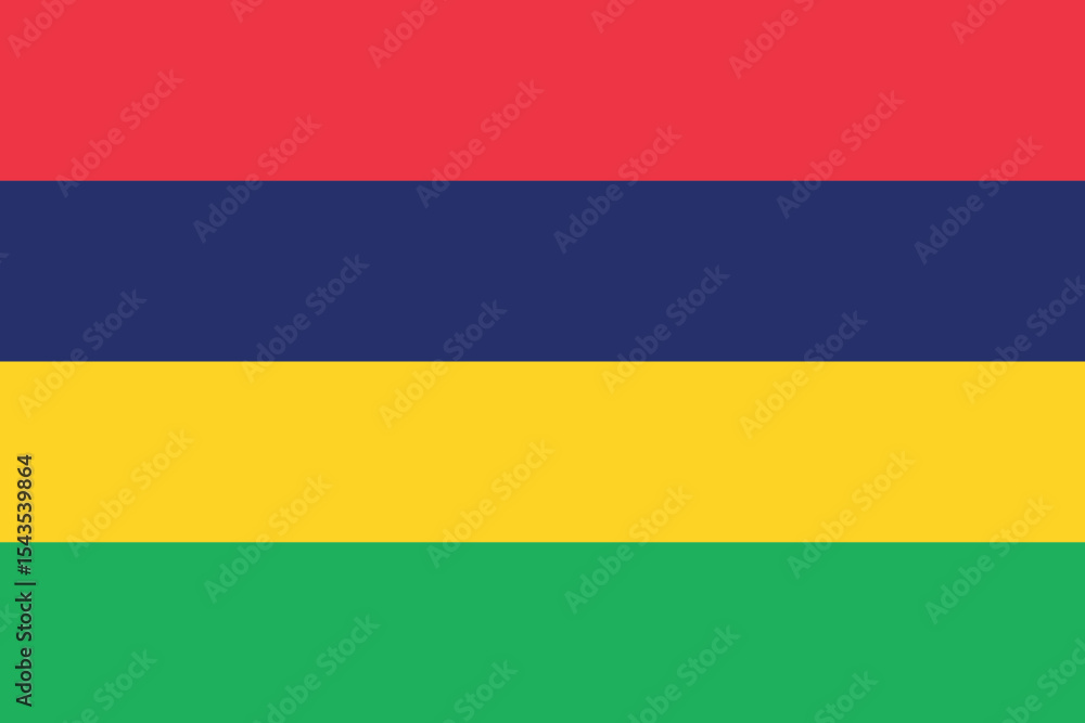 Fototapeta premium Mauritius national flag. Flag of Mauritius