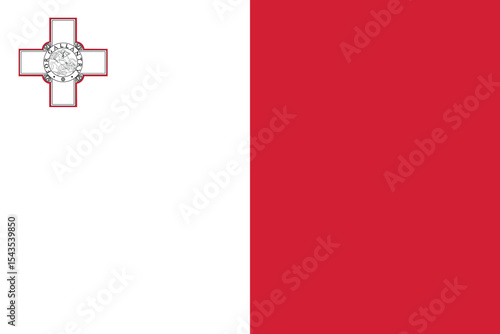 Malta national flag. Flag of Malta