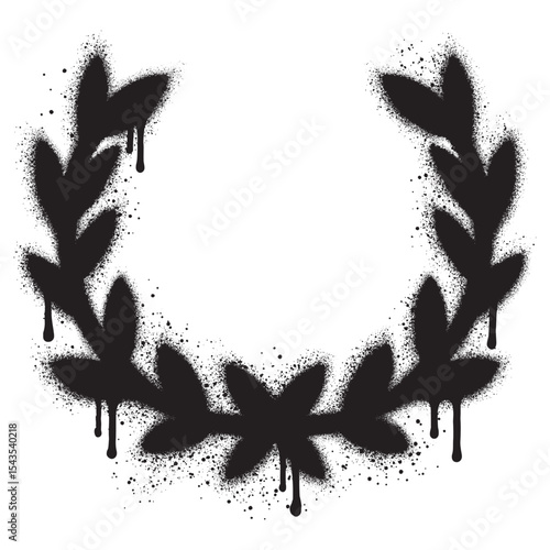 Foto Vector black laurels in graffiti style