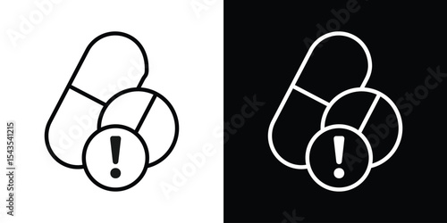 Overdose icon filled flat sign concept for web design.