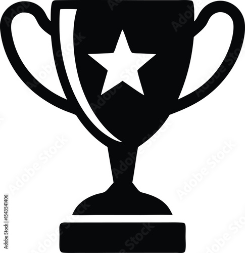 trophy vector icon.