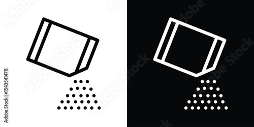 Packet soluble powder icon filled flat sign concept for web design.