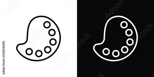 Palette icon filled flat sign concept for web design.