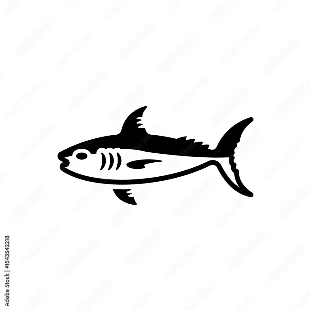 Obraz premium white shark icon