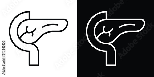 pancreas icon filled flat sign concept for web design.