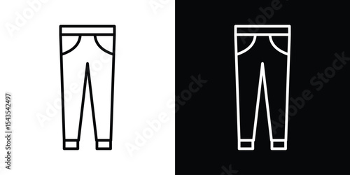 Pants trousers icon filled flat sign concept for web design.