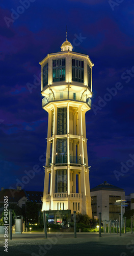 Illuminated Siófok Water Tower