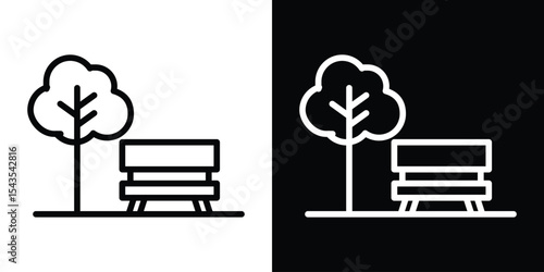park icon filled flat sign concept for web design.