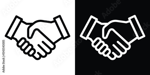 Partner icon filled flat sign concept for web design.