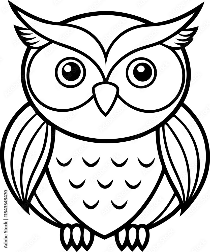 Fototapeta premium owl outline icon
