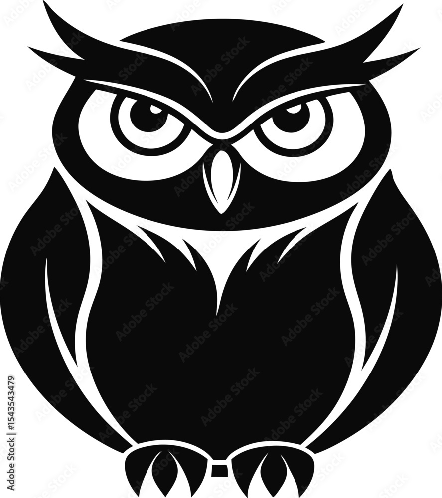 Fototapeta premium owl on white background