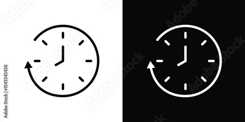 Past icon filled flat sign concept for web design.