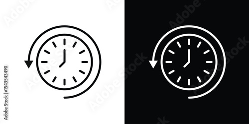Past time icon filled flat sign concept for web design.