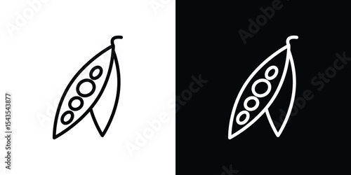 Peapod icon filled flat sign concept for web design.