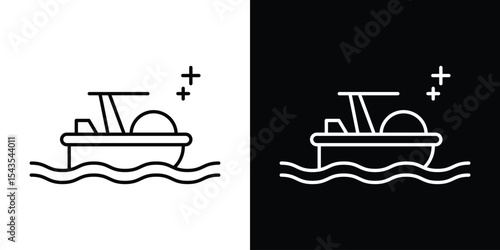 pedalo icon filled flat sign concept for web design.