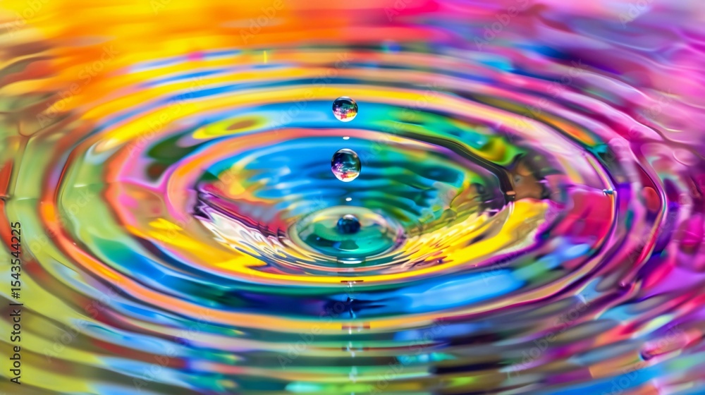 Vibrant artificial dye droplets falling into clear water creating mesmerizing color swirls with high contrast, abstract liquid art and fluid dynamics concept. Vibrant artificial dye droplets falling into clear water creating mesmerizing color swirls with high contrast, abstract liquid art and fluid dynamics concept.
