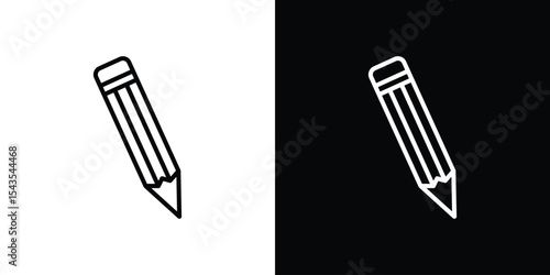 Pencil icon filled flat sign concept for web design.
