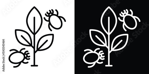 Pest plant icon filled flat sign concept for web design.