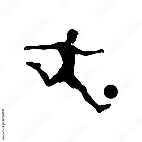 Football Player Silhouette. suitable for poster and logo