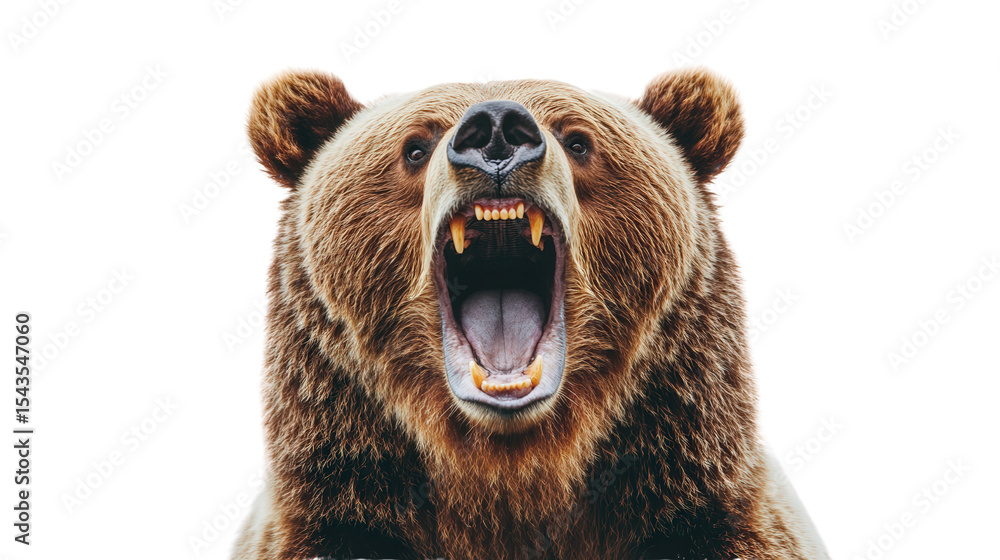 Powerful grizzly bear roaring Transparent background, PNG file Powerful grizzly bear roaring Transparent background, PNG file